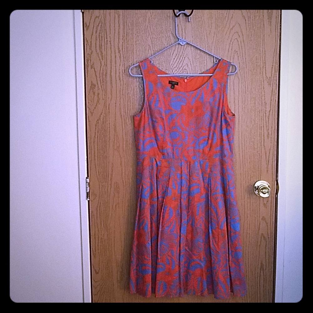 Orange and blue dress